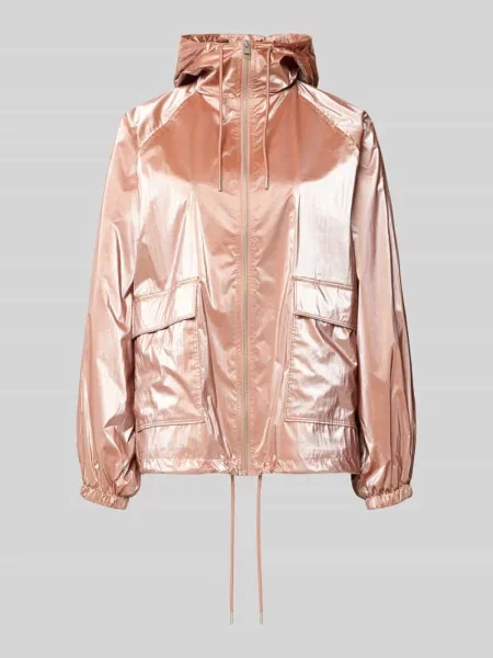 Kurtka w metalicznym wyglądzie z z patką Jake*s Casual różowa