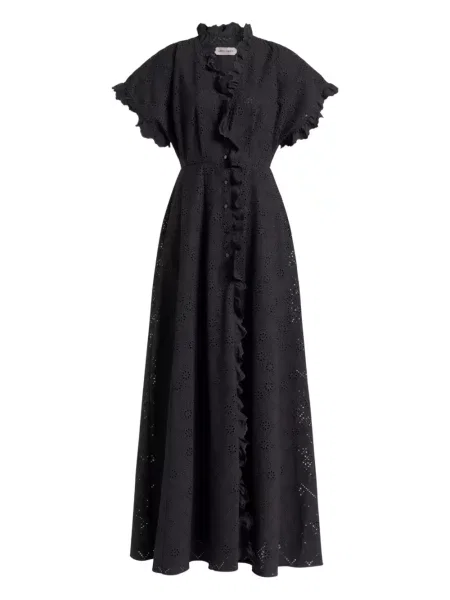 Rochie Alberta Ferretti cu volane de costum negru