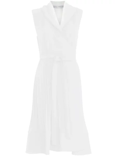 Mała sukienka mini Gloria Coelho kopertowa garniturowa biała
