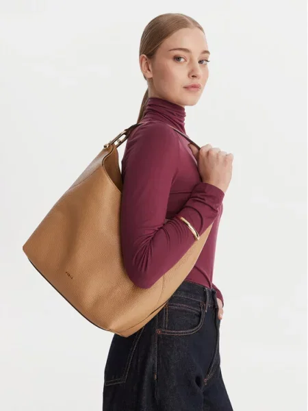 Torebka Furla skórzana brązowa