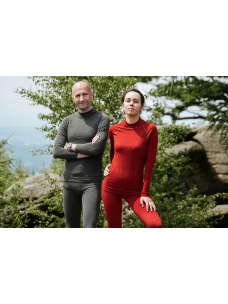 Koszulka longsleeve termoaktywna bezszwowa Fjord Nansen Oxiva Merino szara