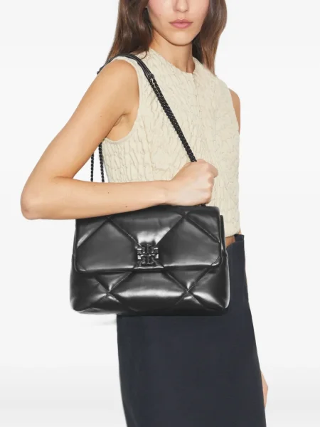 Geanta de piele Tory Burch din piele negru