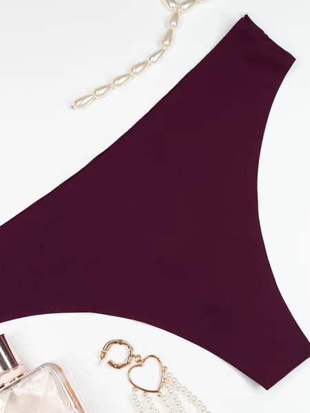 ISSA Plus Труси без підкладки бордовий