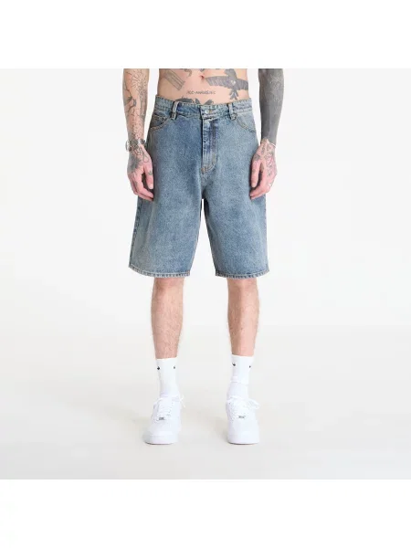 Šortky Daily Paper Compact Shield Embroidery Denim Shorts Denim XS