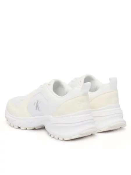 Sneakersy Calvin Klein Hike Runner Lace Up Su Mesh Wmn biela