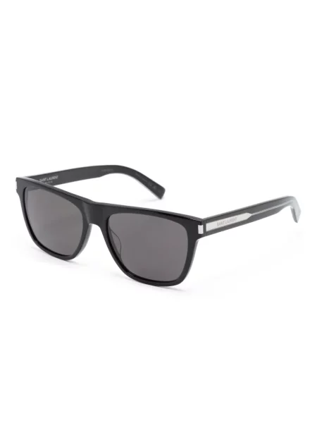 Okulary przeciwsłoneczne Saint Laurent Eyewear z logo czarne