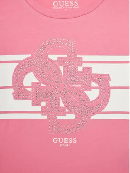 Guess Póló Regular Fit rózsaszín