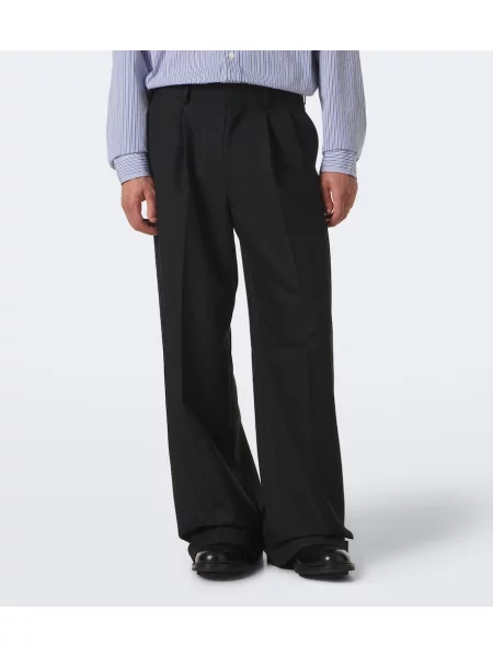 Pantaloni Junya Watanabe de lână negru