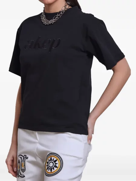 Tricou Akep cu broderie negru