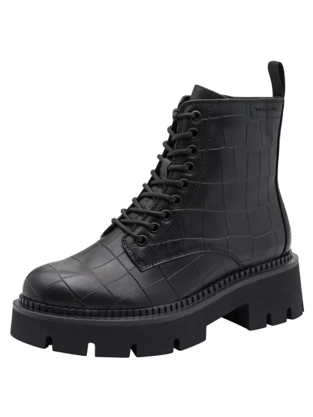 Tamaris Cizme cu șireturi negru