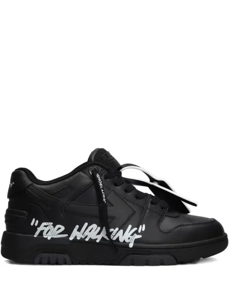 Sneakerși Off-white cu șireturi din dantelă alb
