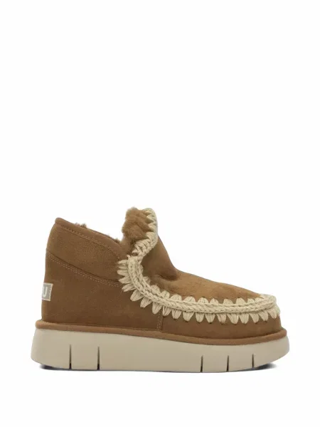 Botine Mou din piele de căprioară maro