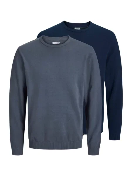JACK & JONES Pulover bleumarin / porumbel albastru