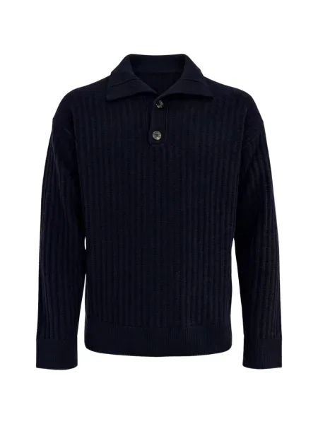 Gulerat tricou polo Franzese Collection de lână albastru