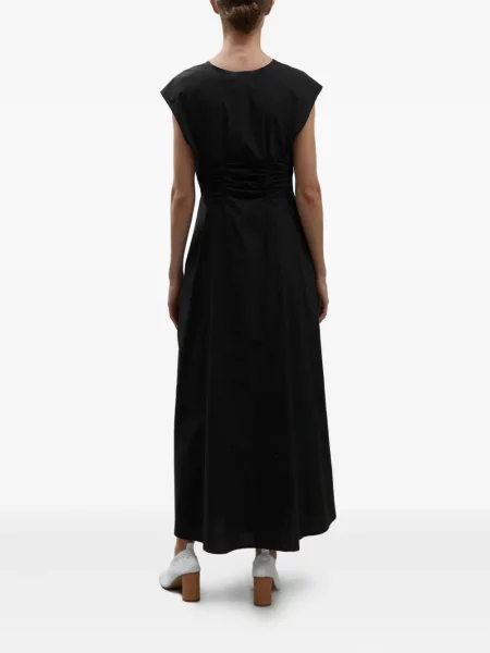 Rochie maxi Alysi cu decolteu în V de costum negru