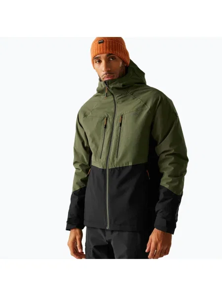 Мъжко водоустойчиво яке REGATTA Highton Stretch Padded olive night/black черно