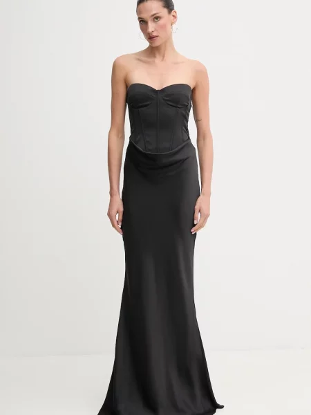 Rotate rochie maxi mulată negru