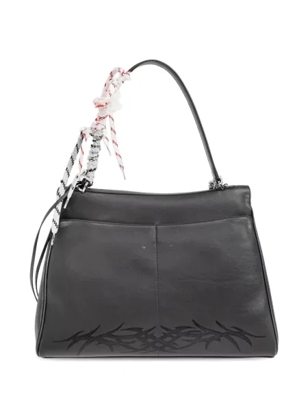 Кожена чанта Balenciaga черно