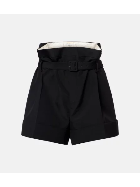 Szorty Saint Laurent wełniane czarne