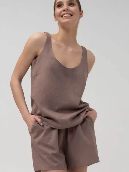 Легкий пижама Leinle коричневая
