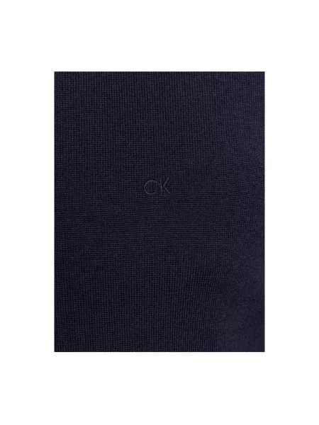 Sweter Calvin Klein wełniany niebieski