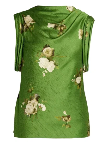 Top Erdem z nadrukiem zielony