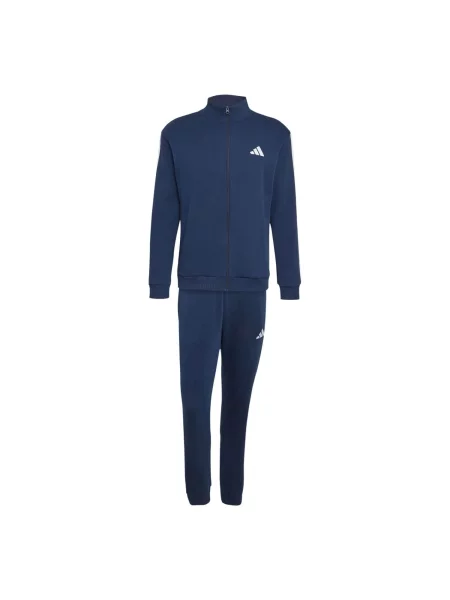 Trening Adidas cu dungi din material terry alb