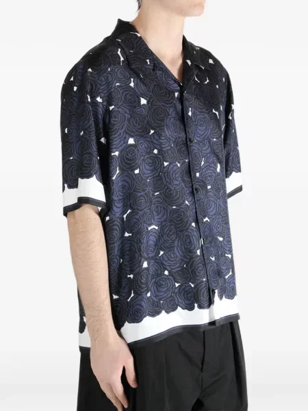 Cămașă Givenchy cu model floral cu imagine albastru