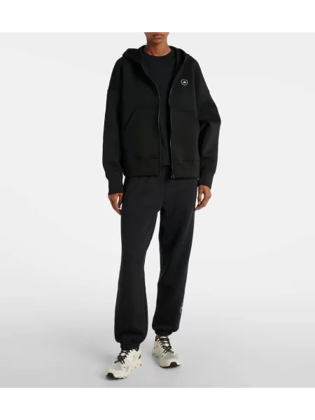 Hanorac cu glugă Adidas By Stella Mccartney negru