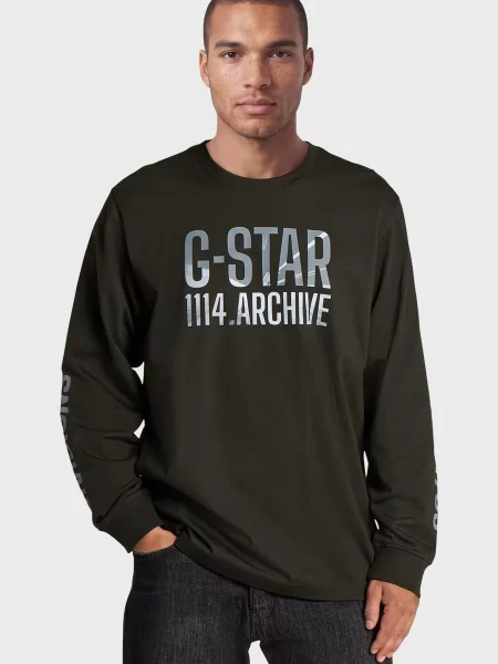 Лонгслів G-star Raw сірий