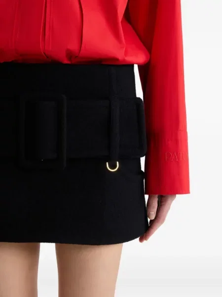 Fusta mini Patou de lână negru