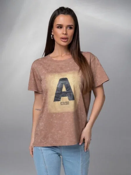 Футболка Issa Plus коричневая