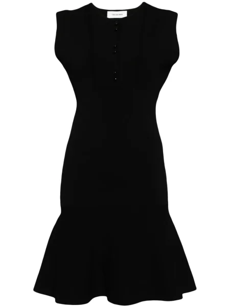 Cu peplum rochie midi Yves Salomon până la genunchi de costum albastru
