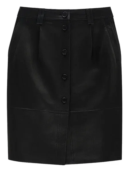 Fustă din piele Anine Bing negru