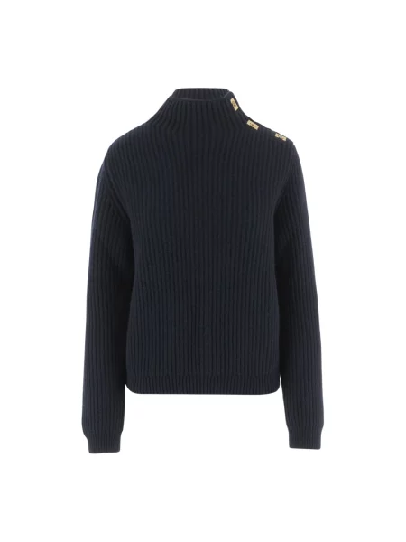 Sweter z golfem Ferragamo niebieski