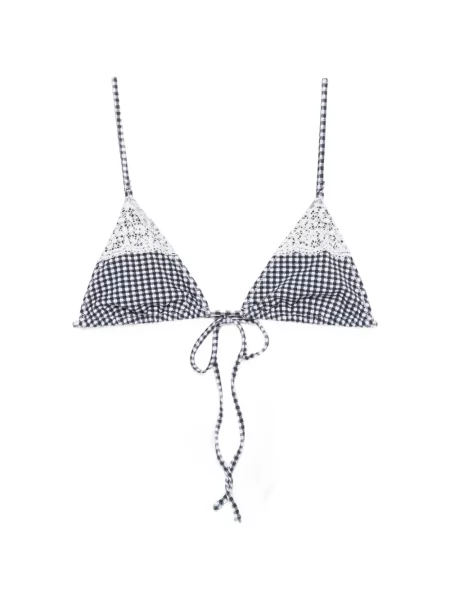 Top Frankies Bikinis din dantelă albastru