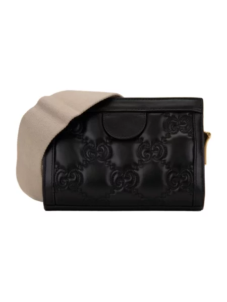 Body Gucci skórzany czarny