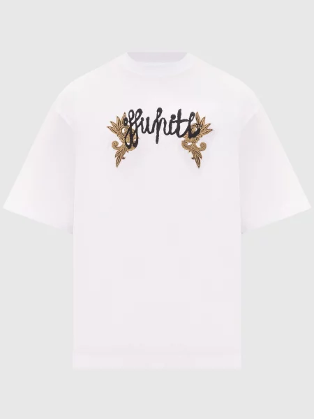 Футболка Stroke з вишивкою логотипа Off-white біла