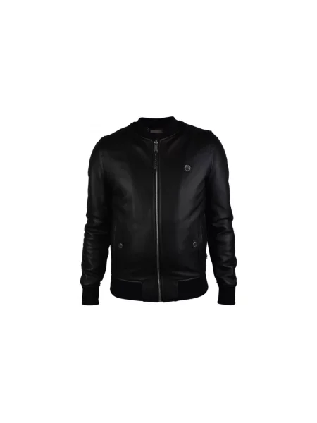 Kurtka skórzana Philipp Plein czarna