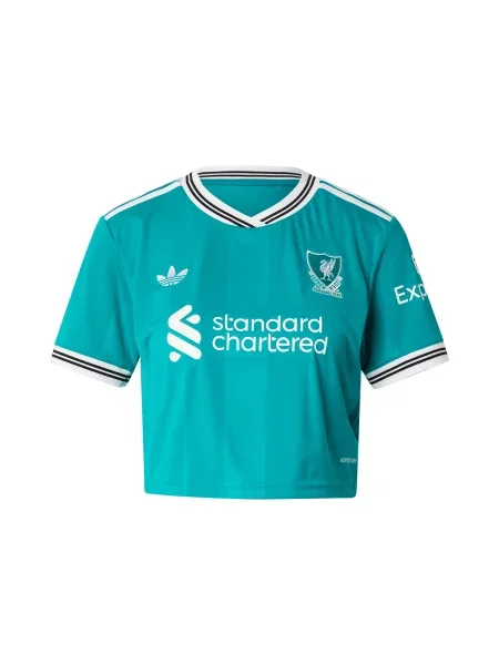 ADIDAS PERFORMANCE Tehnička sportska majica LFC 3 tirkiz / crna bijela