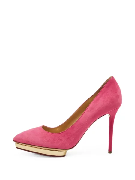 Pantofi cu toc Charlotte Olympia cu platformă roz