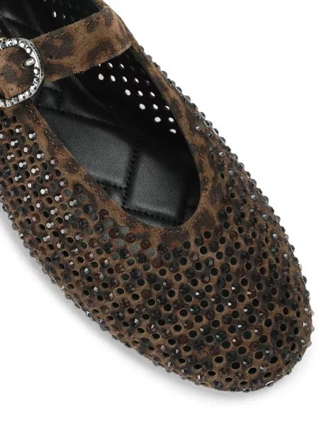 Balerinki Kurt Geiger zamszowe bez obcasa brązowe