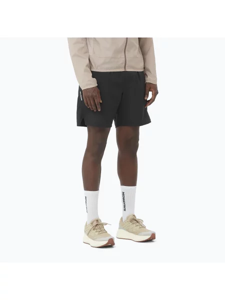 Pantaloni scurți de alergare pentru bărbați Salomon SHAKEout Core 7" No Liner deep black negru