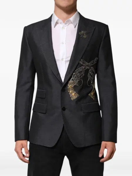 Sacou Dolce & Gabbana cu broderie gri