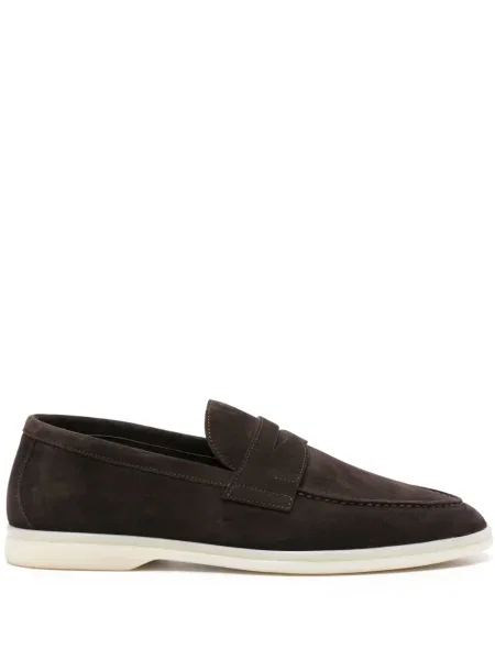 Pantofi loafer Scarosso din piele de căprioară maro