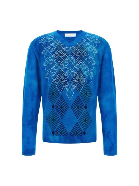 Sweter Kiko Kostadinov wełniany niebieski