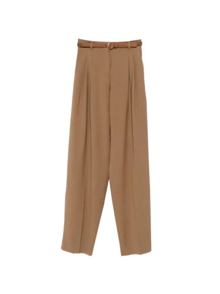 Pantaloni Max Mara plisate maro
