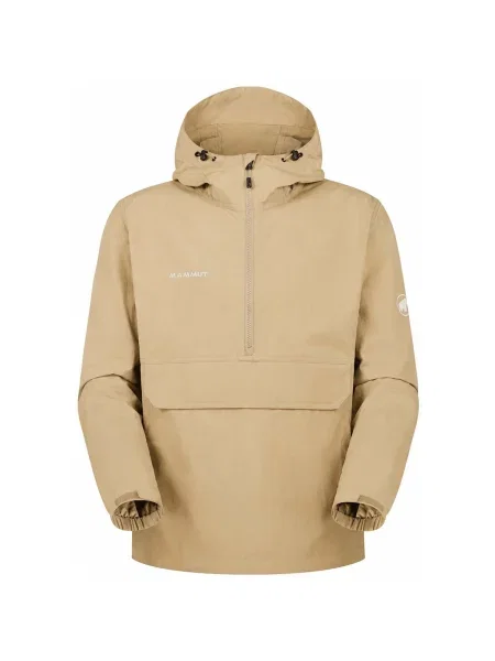 Trekingová bunda anorak Mammut s kapucňou béžová