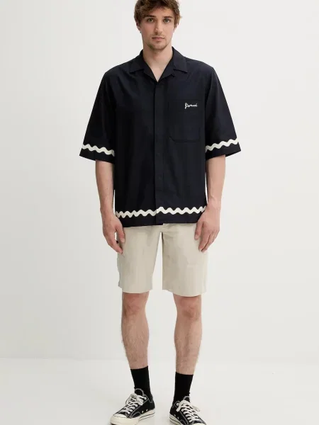 Рубашка Fiorucci с вышивкой синяя