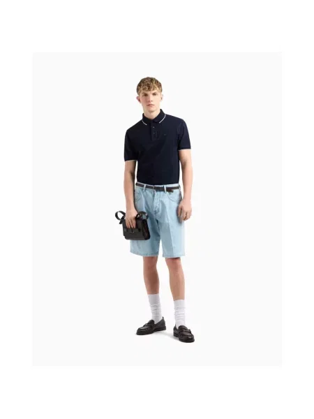 Koszulka polo Emporio Armani niebieska